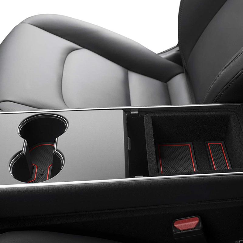 Center Console & Cup Holder Rubber Liners for Tesla Model 3 - TAPTES