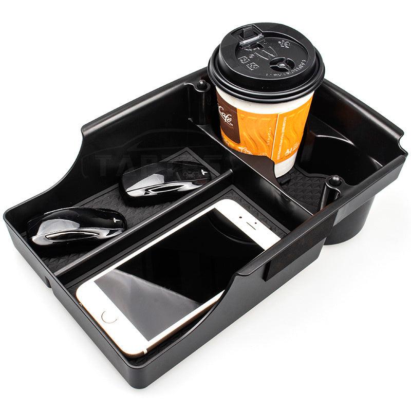 TAPTES Center Console Organizer Storage Box with Cup Holder for