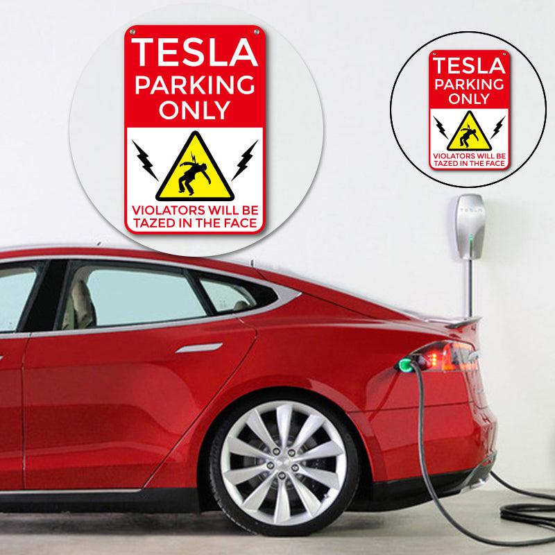 Funny Tesla Parking Garage Sign for Tesla Model S Model X Model 3 - TAPTES