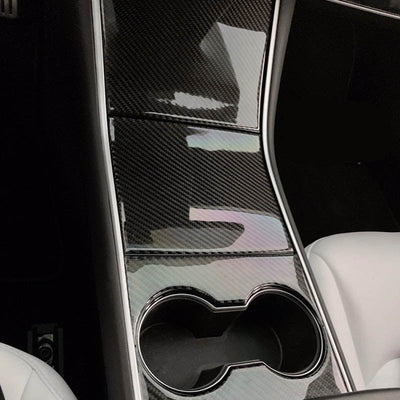 Carbon Fiber Center Console Cover for Tesla Model 3 - TAPTES